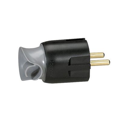 Fiche Électrique 2p+t 16a A Orientation Du Câble - Noir Legrand