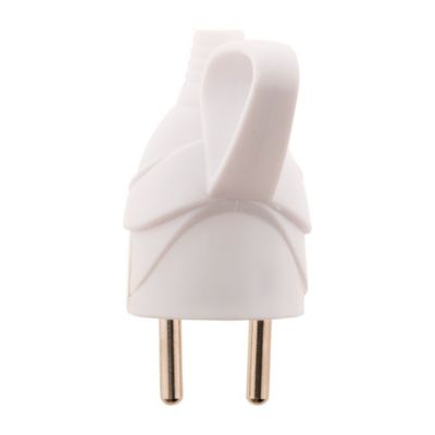Fiche mâle anneau -16A 2P+T - Blanc - Zenitech