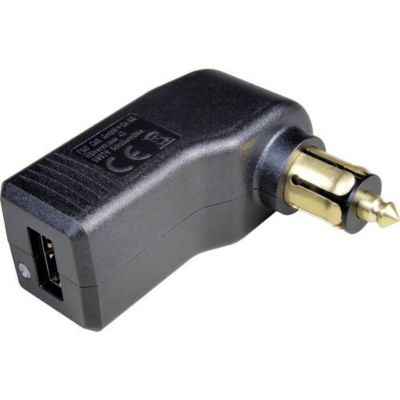 Fiche mâle USB coudée standard 12/24 V, sortie 5 V DC 3 A, témoin LED ...