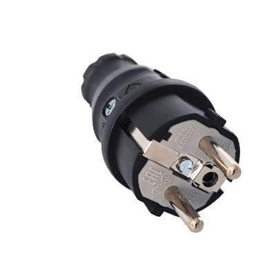 Fiche Male Caoutchouc Brochage Domestique Français 220v 16a 2p+t - étanche Ip44