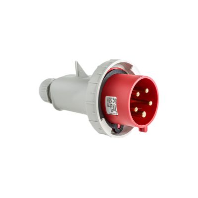 Fiche Mobile Male Tétrapolaire 32a 3p+n+t 380v - 5 Broches - étanche Ip67 - Ide