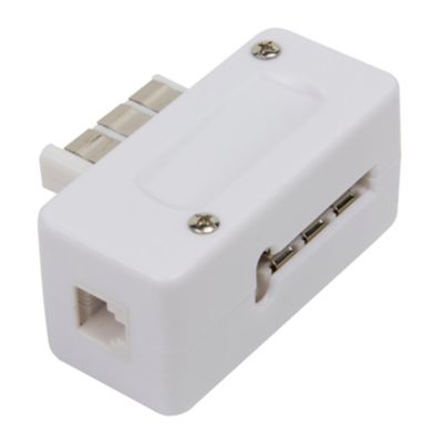 Câble Téléphonique 2 Mètres - Fiche Gigogne Mâle/RJ11 Femelle - Pour Extension Ou Raccordement Ligne Fixe