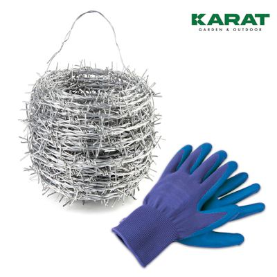 Fil barbelé rouleau galvanisé de 16 m - Floordirekt