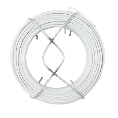 Fil d'acier revêtement PVC Blanc Diall ø1.4 mm, 50 m