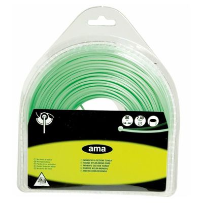 Fil de débroussailleuse - Fil nylon de coupe  - Monofil section ronde diam 3mm x 60mètres "Evergreen"