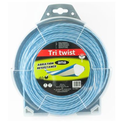 Fil de débroussailleuse - Fil nylon de coupe  - Monofil section triangulaire diam 2.7mm x 79 mètres "Tri Twist"