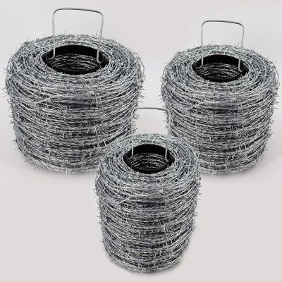 Fil de fer barbelé galvanisé 250 m protection clôture faune sauvage 1,6 1,7 mm