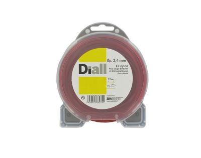 Fil de nylon carré Diall 2.4mm 15m pour coupe précise