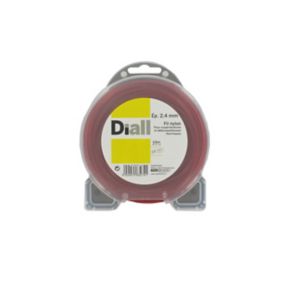 Fil de nylon carré Diall 2.4mm 15m pour coupe précise