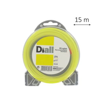Fil de nylon rond 1.3mm 15m Diall pour coupe-bordure