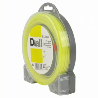Fil de nylon rond 2.4mm 15m Diall pour coupe-bordure
