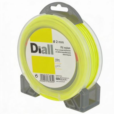 Fil de nylon rond 2mm 15m Diall pour coupe-bordure