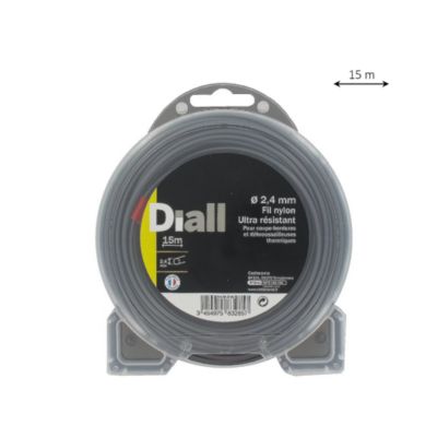 Fil de nylon titanium Diall Ø2,4mm 15m