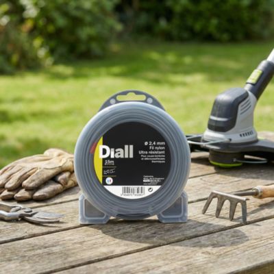 Fil de nylon titanium Diall Ø2,4mm 15m