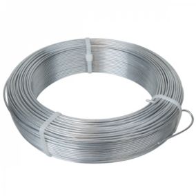 Fil de tension en acier galvanisé pour grillage ou autre - 50 m x Diam 2.2mm - Gris - Linxor