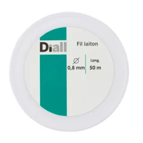 Fil en laiton Diall ø0.8 mm, 50 m