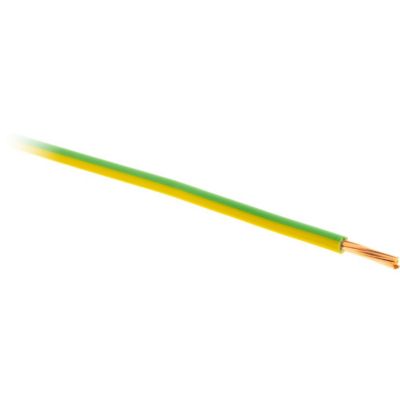 Fil électrique HO7V-R 10mm² 100m - jaune/vert - Zenitech