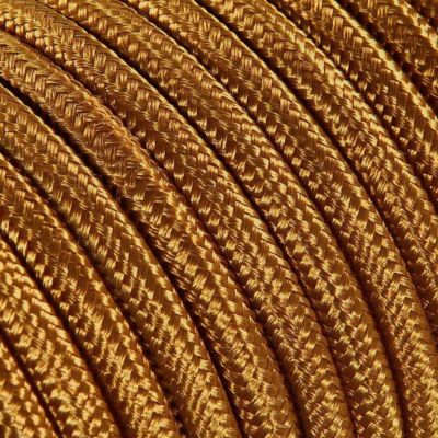 Fil Électrique Tissu Cognac 2x075mm² - Câble Électrique Textile de Qualité