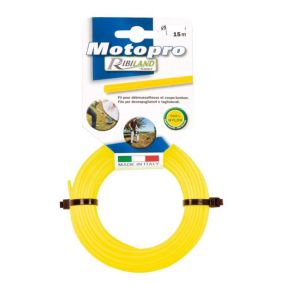 Fil rond 15m diamètre 3,3 mm jaune MOTOPRO pour tête de débroussailleuse.