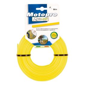 Fil rond 50m diamètre 3 mm jaune MOTOPRO pour tête de débroussailleuse.