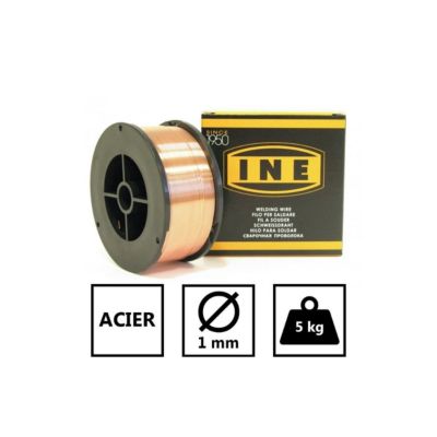 Fil à souder acier 1mm 5 Kg SG2 MIG-MAG INE