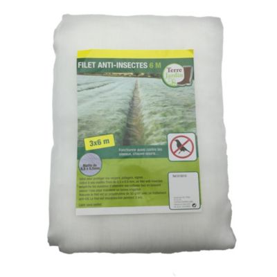 Filet anti insectes jardin 600x300 cm blanc maille fine 0,5 mm traité UV