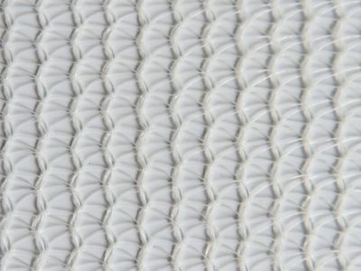 Filet échafaudage 50g/m² - Léger - Mailles triangulaires Blanc 2.57m x 50m Boutonnières côtés