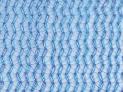 Filet échafaudage 50g/m² - Léger - Mailles triangulaires Bleu 3,07m x 10m Boutonnières côtés