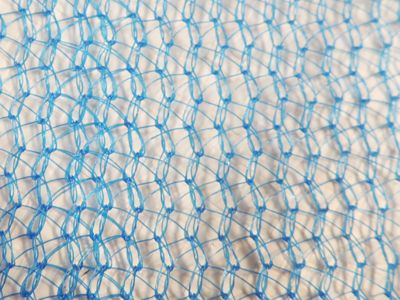 Filet échafaudage 72g/m² - Mailles triangulaires - Chantier de moyenne durée Bleu 2.07m x 50m