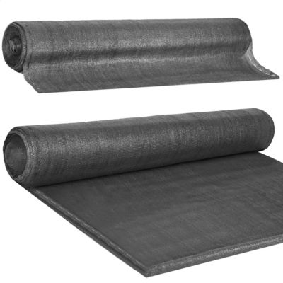 Filet d'ombrage 1,5 x 25 m, 140 g/m², anthracite clair, 100 serre câbles inclus