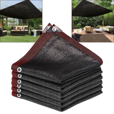 Filet d'ombrage de jardin 2x5 m, voile d'ombrage extérieure, bâche de terrasse, filet pare-soleil pour voiture, noir