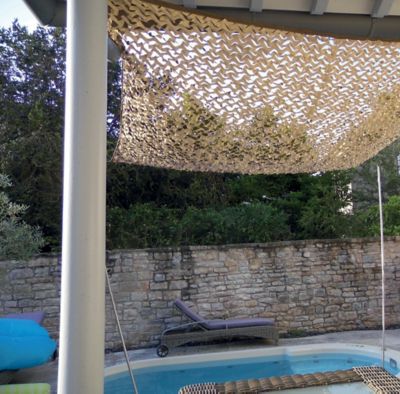Filet d'ombrage rectangulaire sable/terre 3 x 2,40 m