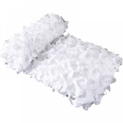 Filet de Camouflage Blanc Voile d'ombrage rectangulaire design ombrière camouflage 3x4 m blanc
