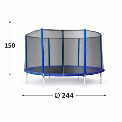 Filet De Sécurité De Remplacement Pour Trampoline – Nylon Résistant, Compatible 183/244/306/366 Cm (6 Ou 8 Arceaux)