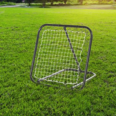 LEY Filet de rebond de football double face réglable jaune et noir