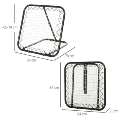 Filet de rebond double face 120 × 120 cm,Rebounder multi-sport avec