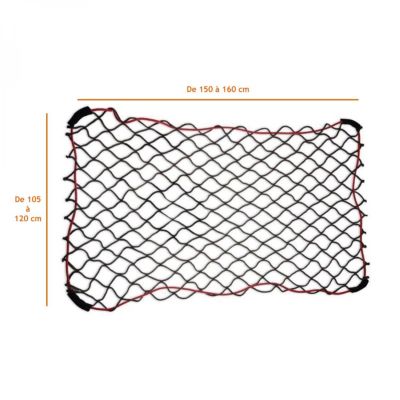 Hillfield Filet De Remorque Extensible 125x210 Cm Jusqu'à 200x300 Cm - Sécurité Chargement Optimal