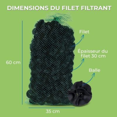 Filet filtrant pour fosse septique, remplace la pouzzolane, durée de vie illimitée