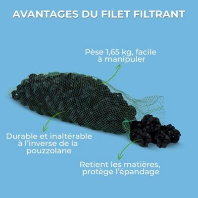 Filet filtrant pour fosse septique, remplace la pouzzolane, durée de vie illimitée