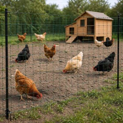 Filet poule non électrifiable H106 cm Longueur 50 m double