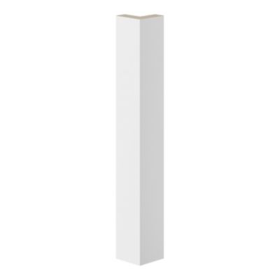 Fileur d'angle extérieur Stevia blanc brillant H. 34 cm Caraway Innovo GoodHome vendu par 2