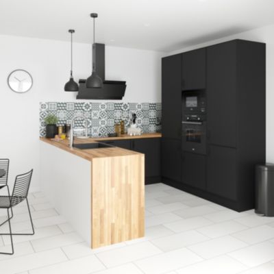 Fileur d'angle GoodHome Pasilla noir H. 71.5 cm x l. 20.5 mm x Ep. 18 mm