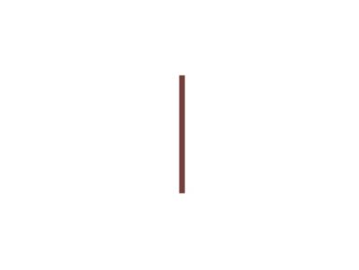 Fileur d'angle haut Palma rouge brique brut H. 71,5 cm