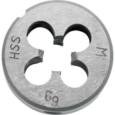 Filière ronde M10 DIN 352 en HSS rectifiée, épaisseur 9 mm, 1 pièce 444010