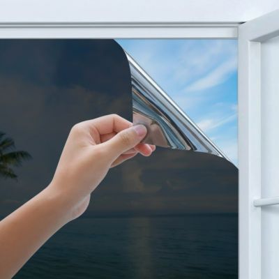 Film adhésif miroir privatif pour fenêtre au mètre - Anti-Regard Anti-UV Anti-Chaleur - 90cmx5m