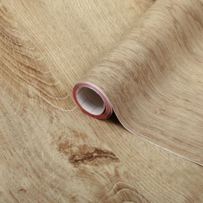 Film adhésif décoratif D-C-Fix Hölzer Ribbeck Oak PVC avec adhésif bois structuré mat et satiné marron L. 21 x l. 90 cm