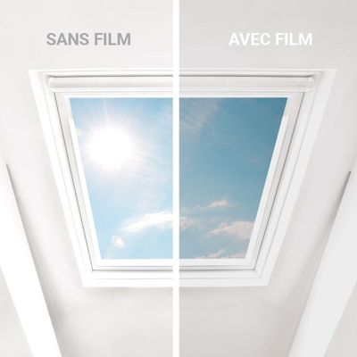 Film anti chaleur pour velux - Argent chromé clair- Haute durabilité - 75 cm x 2 m - en Rouleau - DIMEXACT