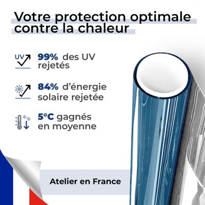 Film anti chaleur pour velux - bleu - 152 cm x 10 m - en Rouleau - DIMEXACT