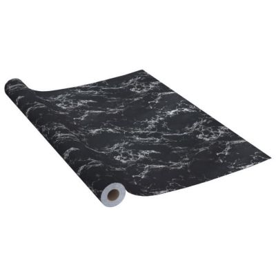 Film autoadhésif - vidaXL - Pierre noire - 500x90 cm - PVC - Imperméable