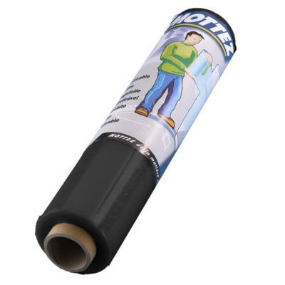 Inoverse Film Étirable Noir 3 Rouleaux - 50cm Large, 1.5kg - Protection Meubles Déménagement